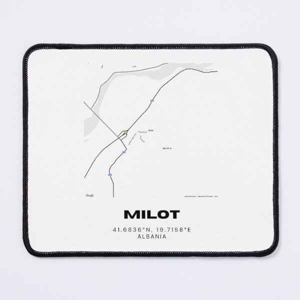 Item preview, Milot Albania Minimalist Street Map | Modern Geographic Artwork designed and sold by RM-Journey.