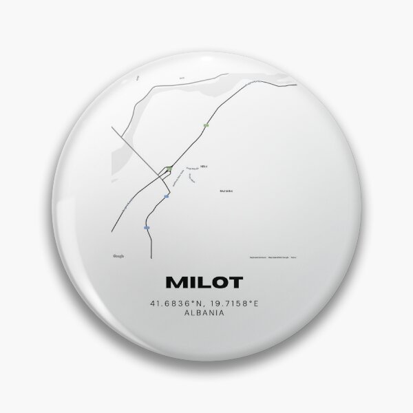 Item preview, Milot Albania Minimalist Street Map | Modern Geographic Artwork designed and sold by RM-Journey.