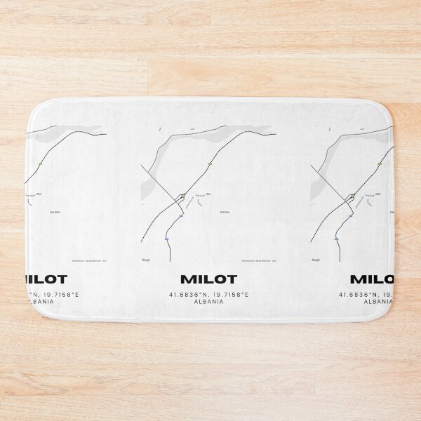 Item preview, Milot Albania Minimalist Street Map | Modern Geographic Artwork designed and sold by RM-Journey.