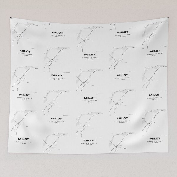 Item preview, Milot Albania Minimalist Street Map | Modern Geographic Artwork designed and sold by RM-Journey.