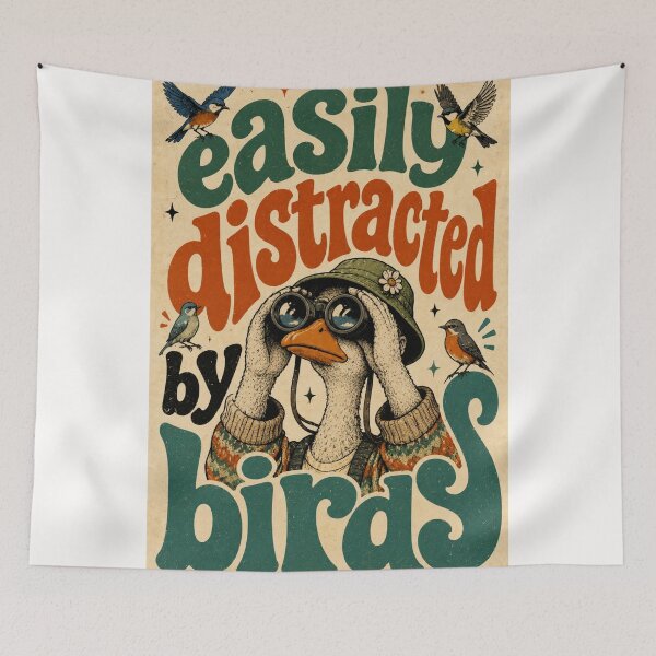 Item preview, Easy Distracted by Birds Whimsical Birdwatching Humor designed and sold by Places On Earth.