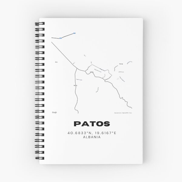Artikelvorschau, Minimalistischer Stadtplan von Patos, Albanien | Zeitgenössische Kartengrafik entworfen und verkauft von RM-Journey.