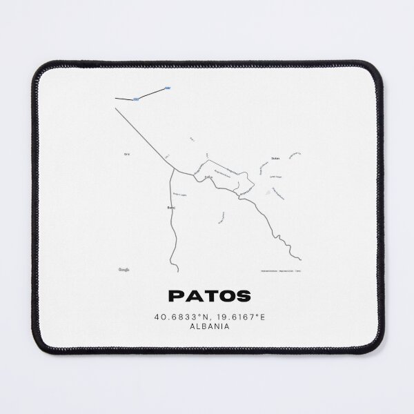 Item preview, Patos Albania Minimal Street Map | Contemporary Map Artwork designed and sold by RM-Journey.