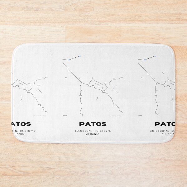 Item preview, Patos Albania Minimal Street Map | Contemporary Map Artwork designed and sold by RM-Journey.