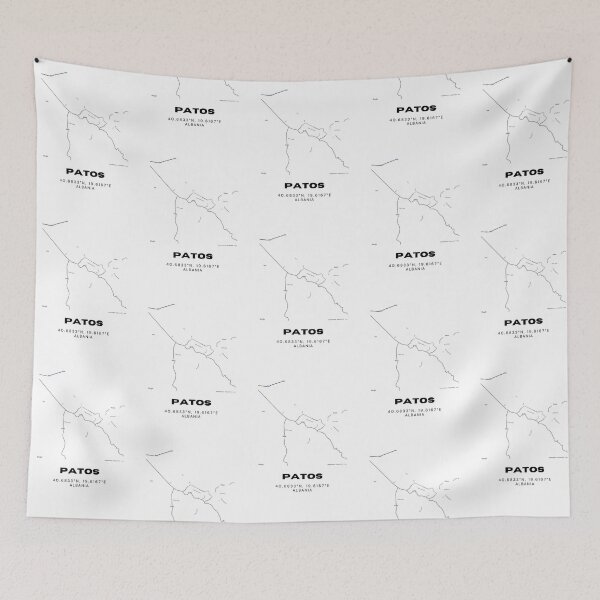 Item preview, Patos Albania Minimal Street Map | Contemporary Map Artwork designed and sold by RM-Journey.