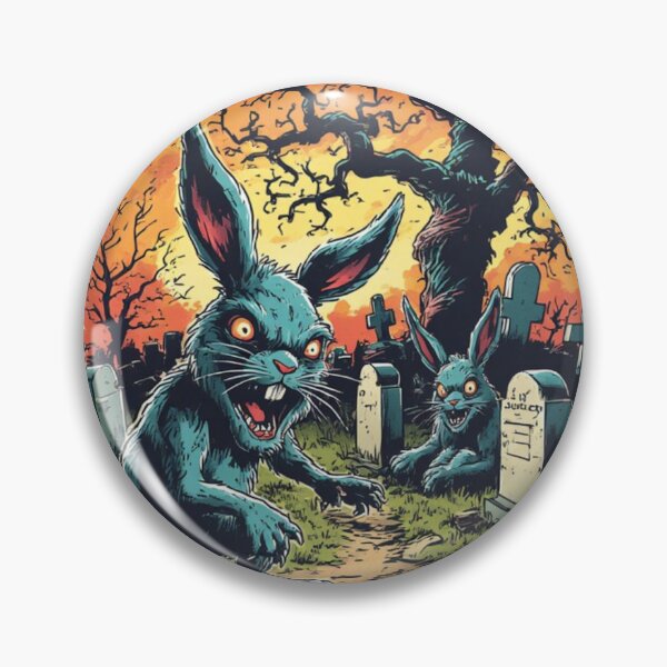 Item preview, Evil bunny at cemetery  designed and sold by Kari's shop.