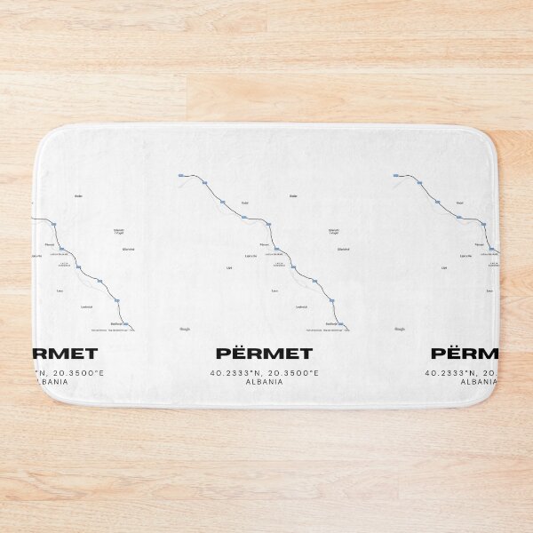 Item preview, Përmet Albania Minimal Map Art | Elegant City Street Poster designed and sold by RM-Journey.