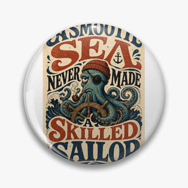 Item preview, A smooth Sea Never Made a Skilled Sailor Nautical Quote designed and sold by Places On Earth.