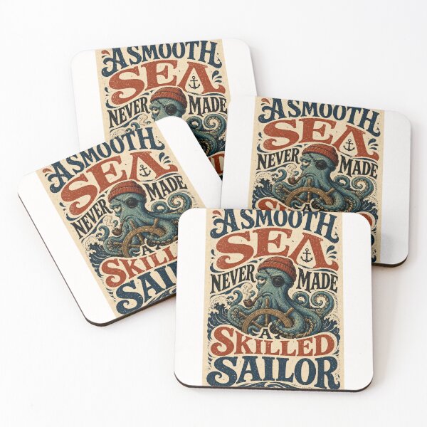 Item preview, A smooth Sea Never Made a Skilled Sailor Nautical Quote designed and sold by Places On Earth.