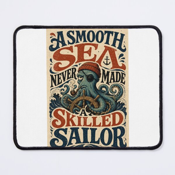 Item preview, A smooth Sea Never Made a Skilled Sailor Nautical Quote designed and sold by Places On Earth.
