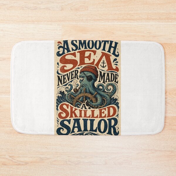 Item preview, A smooth Sea Never Made a Skilled Sailor Nautical Quote designed and sold by Places On Earth.
