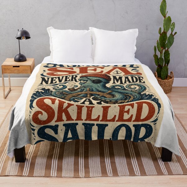 Item preview, A smooth Sea Never Made a Skilled Sailor Nautical Quote designed and sold by Places On Earth.
