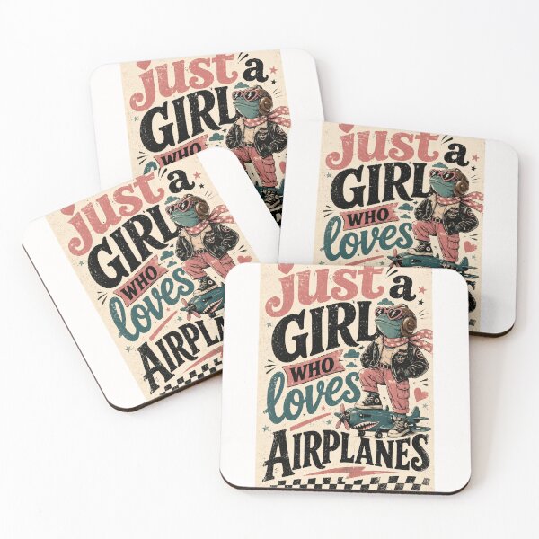 Item preview, Just a Girl Who Loves Airplanes Retro Aviator Frog designed and sold by Places On Earth.