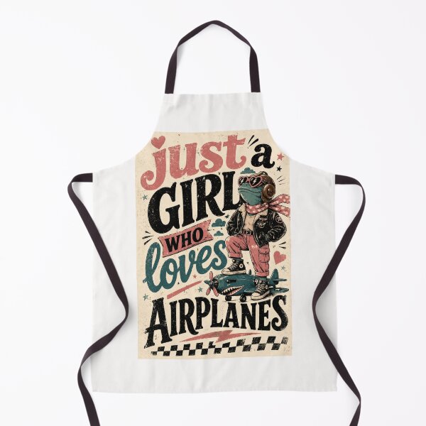 Item preview, Just a Girl Who Loves Airplanes Retro Aviator Frog designed and sold by Places On Earth.