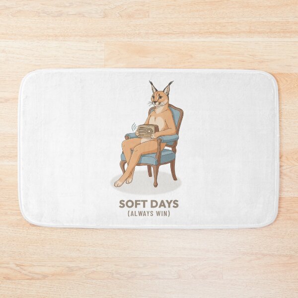 Item preview, Caracal Listening to Radio Vintage Cozy Illustration designed and sold by Cozy Vintage Animal.