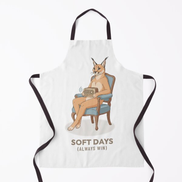 Item preview, Caracal Listening to Radio Vintage Cozy Illustration designed and sold by Cozy Vintage Animal.