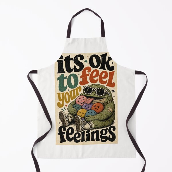 Item preview, It’s OK to Feel Your Feelings Retro Monster Quote designed and sold by Places On Earth.