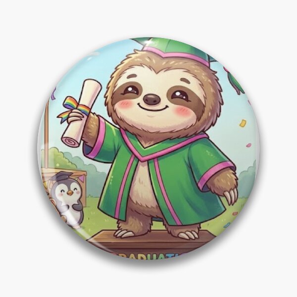 Item preview, graduating sloth designed and sold by mentalmichelle.