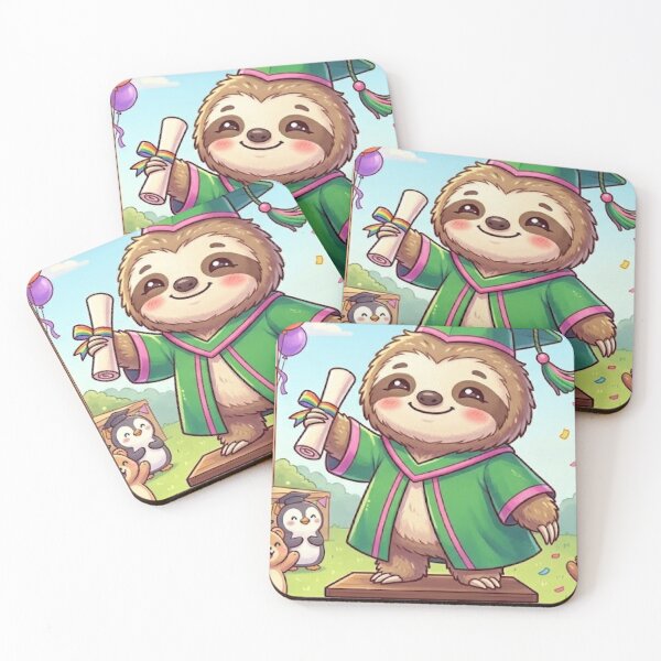 Item preview, graduating sloth designed and sold by mentalmichelle.