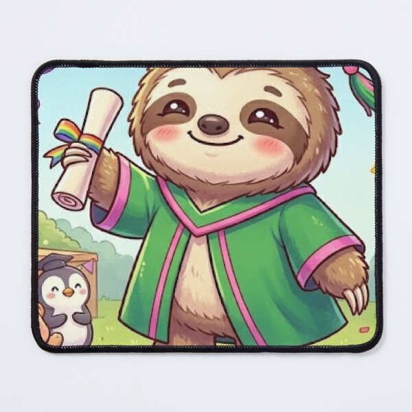 Item preview, graduating sloth designed and sold by mentalmichelle.