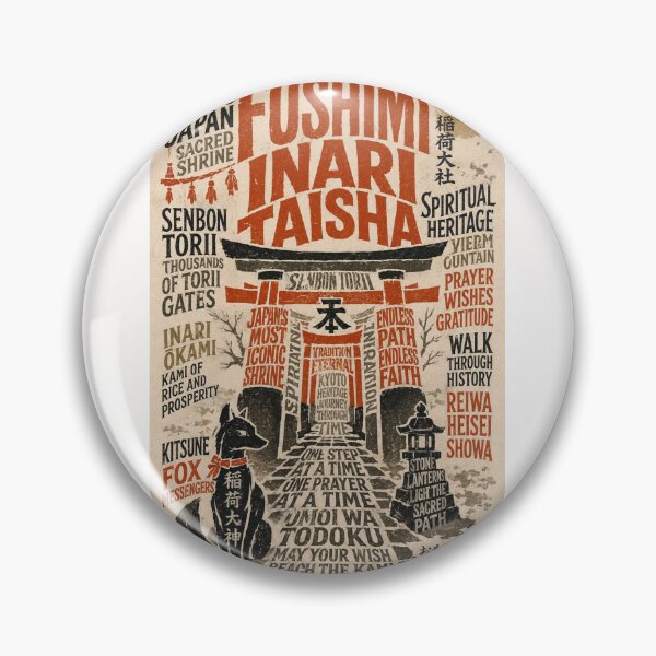 Item preview, Fushimi Inari Taisha Kyoto Japan Sacred Torii Heritage designed and sold by Places On Earth.