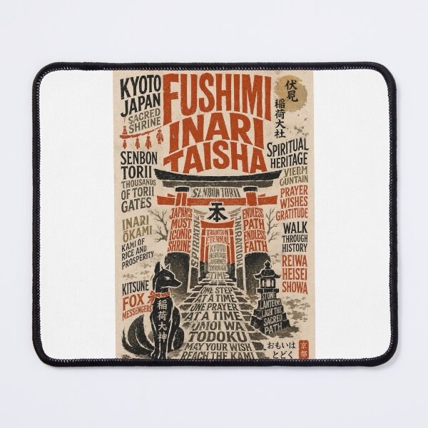 Item preview, Fushimi Inari Taisha Kyoto Japan Sacred Torii Heritage designed and sold by Places On Earth.