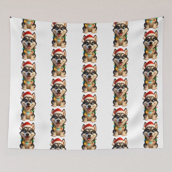 Item preview, Christmas Siberian Husky Dog designed and sold by Sillytoe.