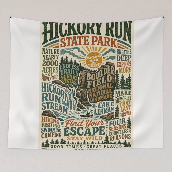 Item preview, Hickory Run State Park Pennsylvania Boulder Field Adventure designed and sold by Places On Earth.