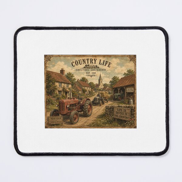 Item preview, Vintage Tractors in Country Village designed and sold by riki2365.