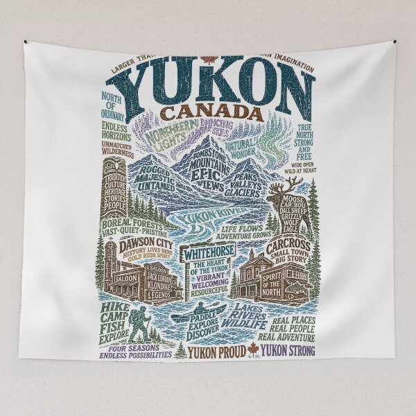 Item preview, Yukon Canada Northern Lights Wilderness Adventure Heritage designed and sold by Places On Earth.