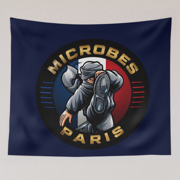 Item preview, Rouge et Bleu Microbes Paris  designed and sold by canvasriddle.