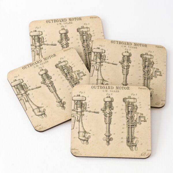 Item preview, Outboard Motor Patent Print · Vintage Technical Wall Art · Boat Gift designed and sold by Savannah North.