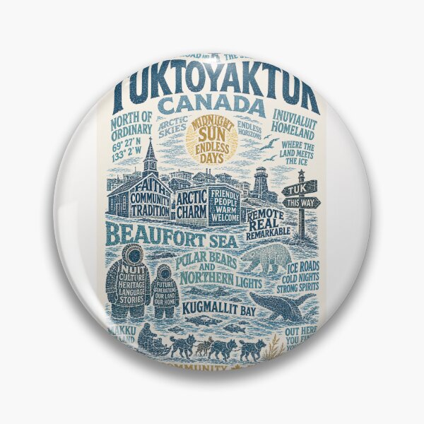 Item preview, Tuktoyaktuk Canada Beaufort Sea Midnight Sun Arctic Heritage Travel  designed and sold by Places On Earth.
