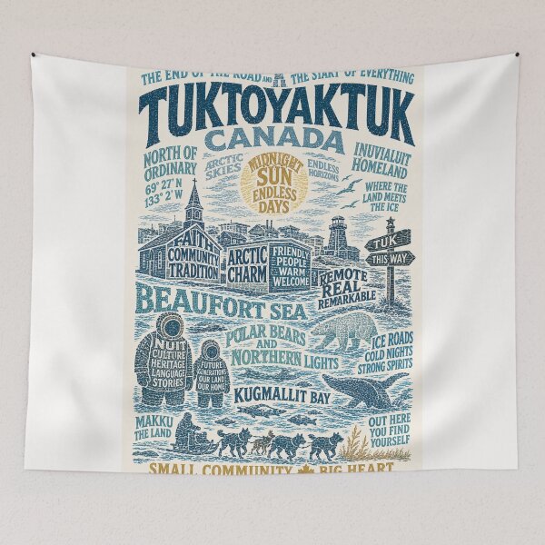 Item preview, Tuktoyaktuk Canada Beaufort Sea Midnight Sun Arctic Heritage Travel  designed and sold by Places On Earth.