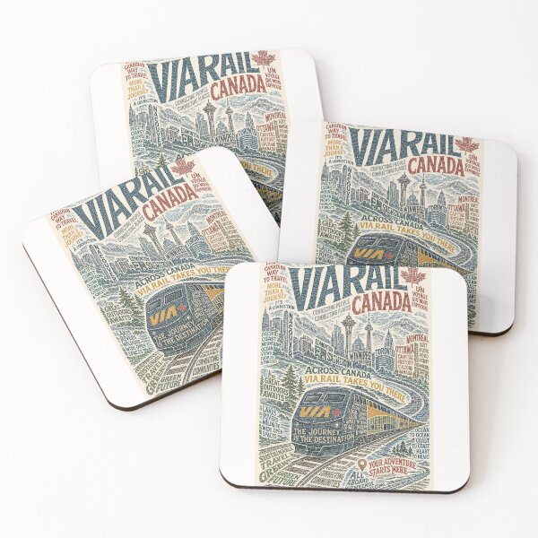 Item preview, VIA Rail Canada Cross Country Railway Journey Scenic Canadian Cities  designed and sold by Places On Earth.