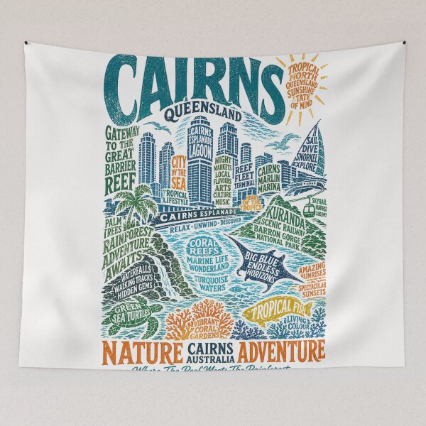 Item preview, Cairns Queensland Great Barrier Reef Tropical Adventure Coastal Escape  designed and sold by Places On Earth.