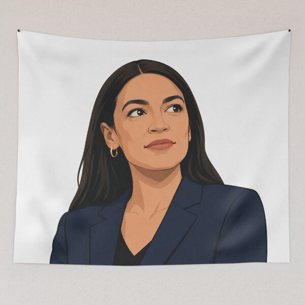 Item preview, Alexandria Ocasio-Cortez Vector Portrait designed and sold by Owcomm.
