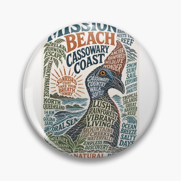 Item preview, Mission Beach Cassowary Coast Tropical Queensland Wildlife Paradise  designed and sold by Places On Earth.