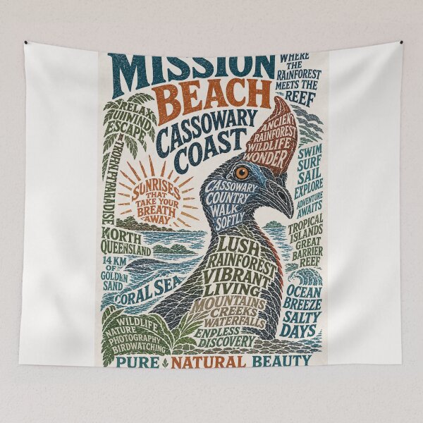 Item preview, Mission Beach Cassowary Coast Tropical Queensland Wildlife Paradise  designed and sold by Places On Earth.