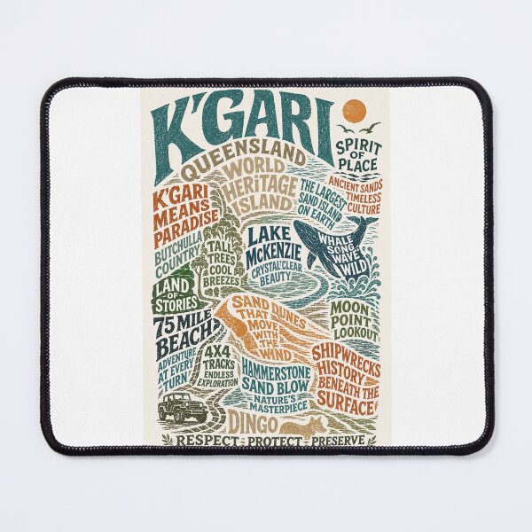 Item preview, K’gari Queensland World Heritage Island Fraser Coast Adventure Title designed and sold by Places On Earth.