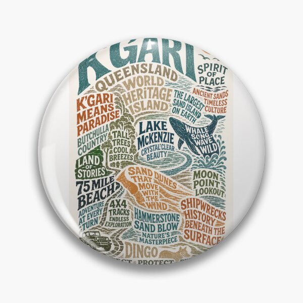 Item preview, K’gari Queensland World Heritage Island Fraser Coast Adventure Title designed and sold by Places On Earth.
