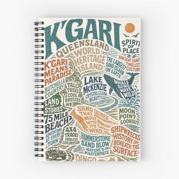 Item preview, K’gari Queensland World Heritage Island Fraser Coast Adventure Title designed and sold by Places On Earth.