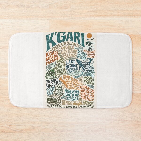 Item preview, K’gari Queensland World Heritage Island Fraser Coast Adventure Title designed and sold by Places On Earth.