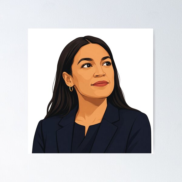 Item preview, Alexandria Ocasio-Cortez Vector Portrait designed and sold by Owcomm.