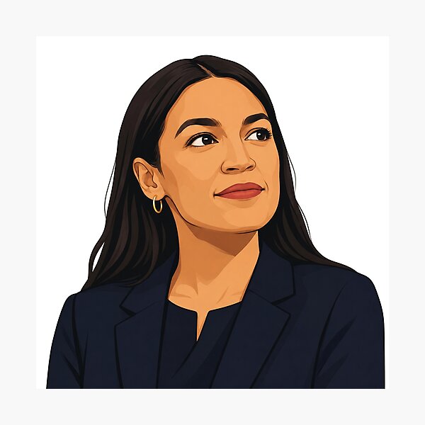 Item preview, Alexandria Ocasio-Cortez Vector Portrait designed and sold by Owcomm.