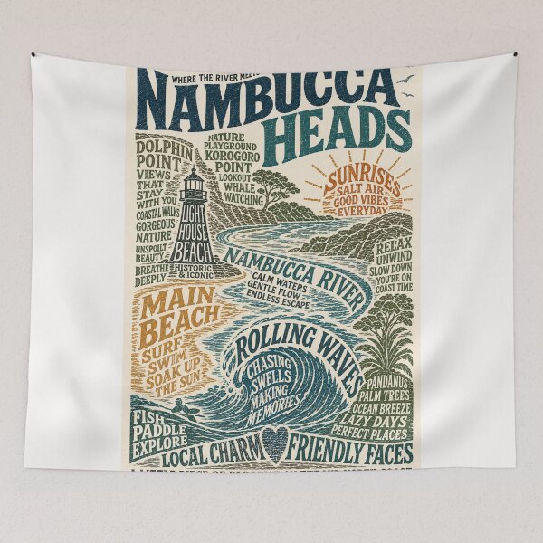 Item preview, Nambucca Heads New South Wales Coastal River Surf Escape designed and sold by Places On Earth.