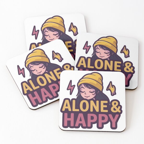 Item preview, Alone And Happy Cute Cartoon Girl designed and sold by Ahmedsyde.