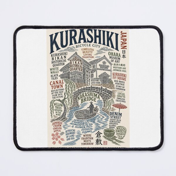 Item preview, Kurashiki Japan Bikan Historical Quarter Canal Heritage Travel designed and sold by Places On Earth.
