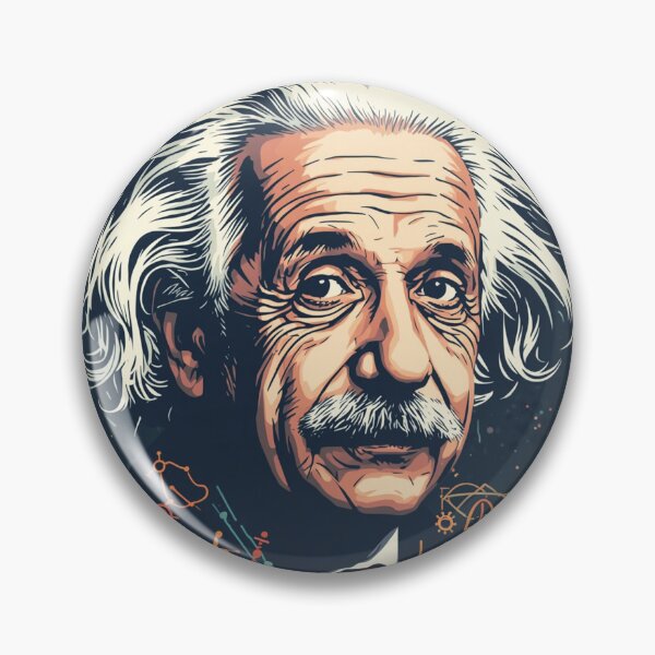 Item preview, 1. TITLE Albert Einstein Portrait with Science and Physics Symbols Illustrated Genius designed and sold by Owcomm.