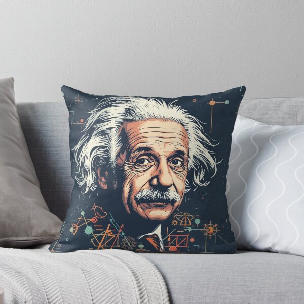 Item preview, 1. TITLE Albert Einstein Portrait with Science and Physics Symbols Illustrated Genius designed and sold by Owcomm.